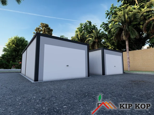 MONTAŽNA GARAŽA BEZ IZOLACIJE IZ LIMA 6X3 m SREBRNA RAL 9006