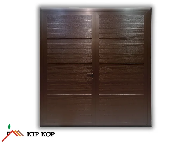 DVOKRILNA GARAŽNA VRATA KK CLASSIC 218x237 BARVE RJAVA RAL 8014